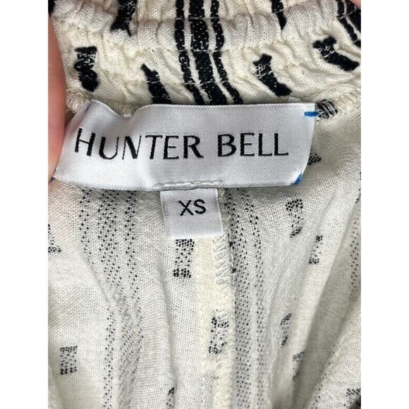 HUNTER BELL Sz XS Black Ivory Fringe Helene Clip Dot Shorts - Picture 3 of 7